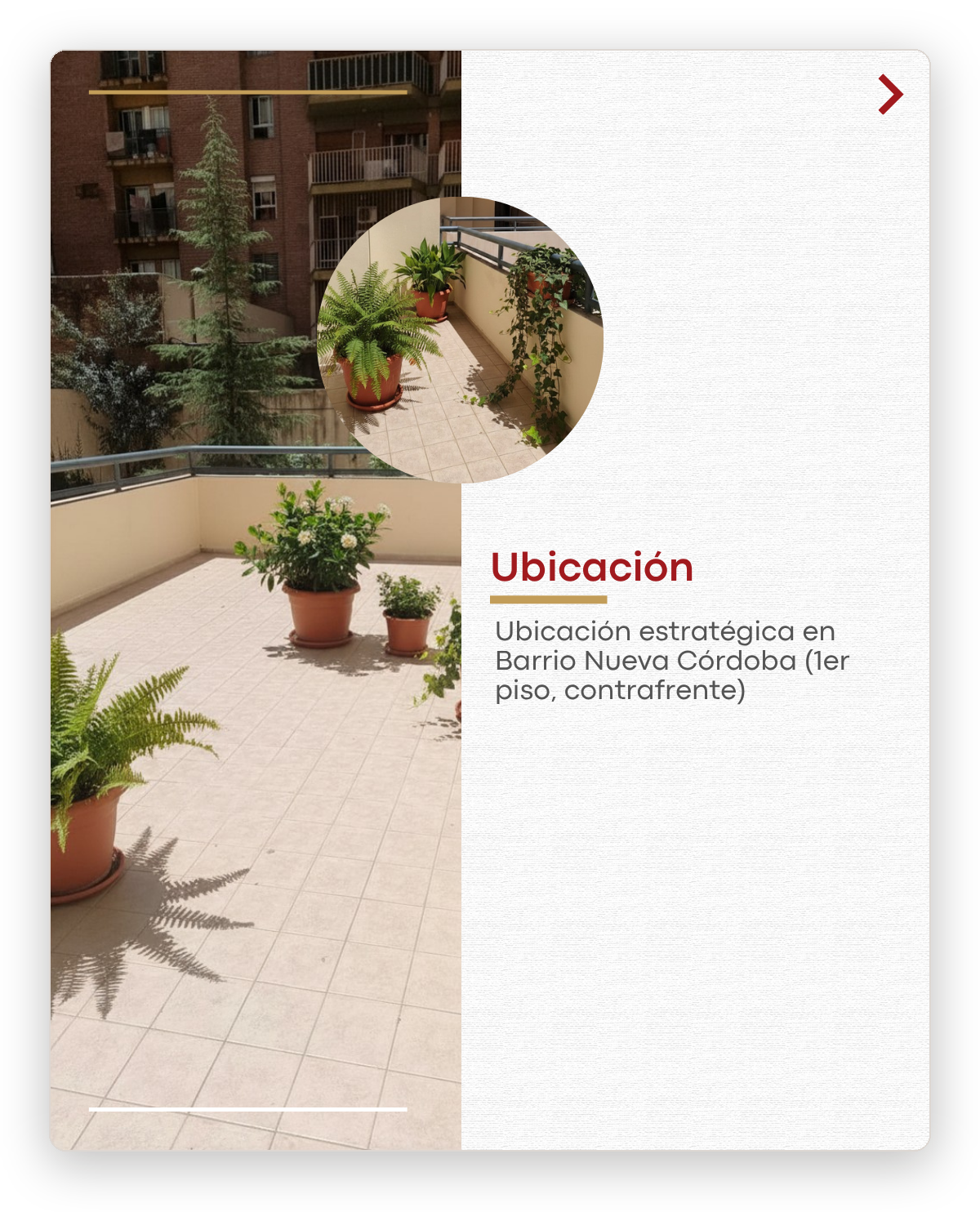 Pieza de ficha de propiedad, destacados