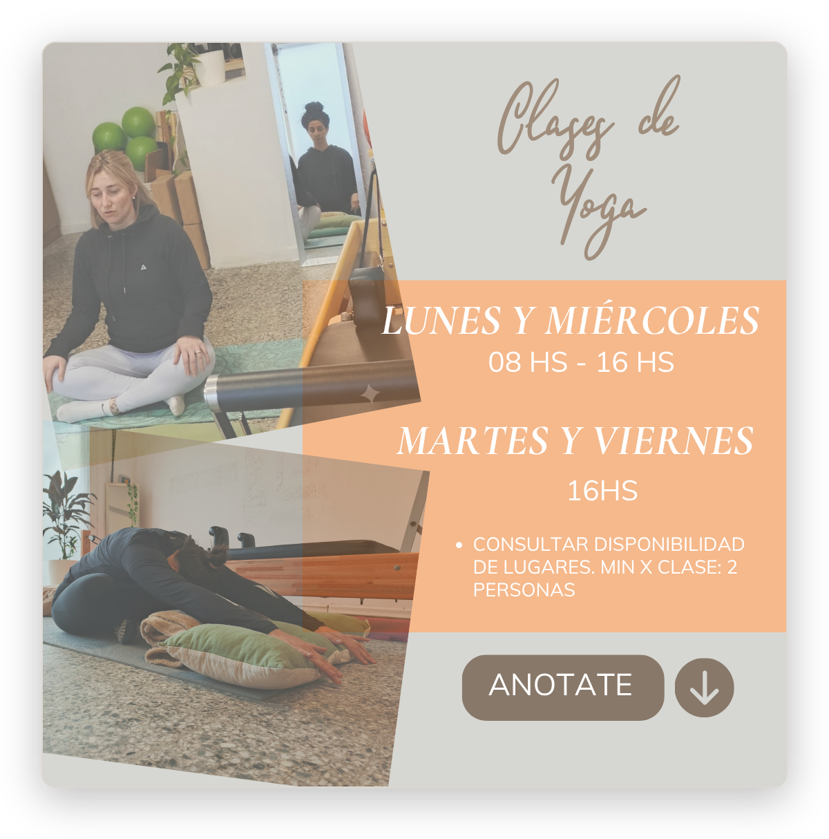 Pieza de clases de Yoga