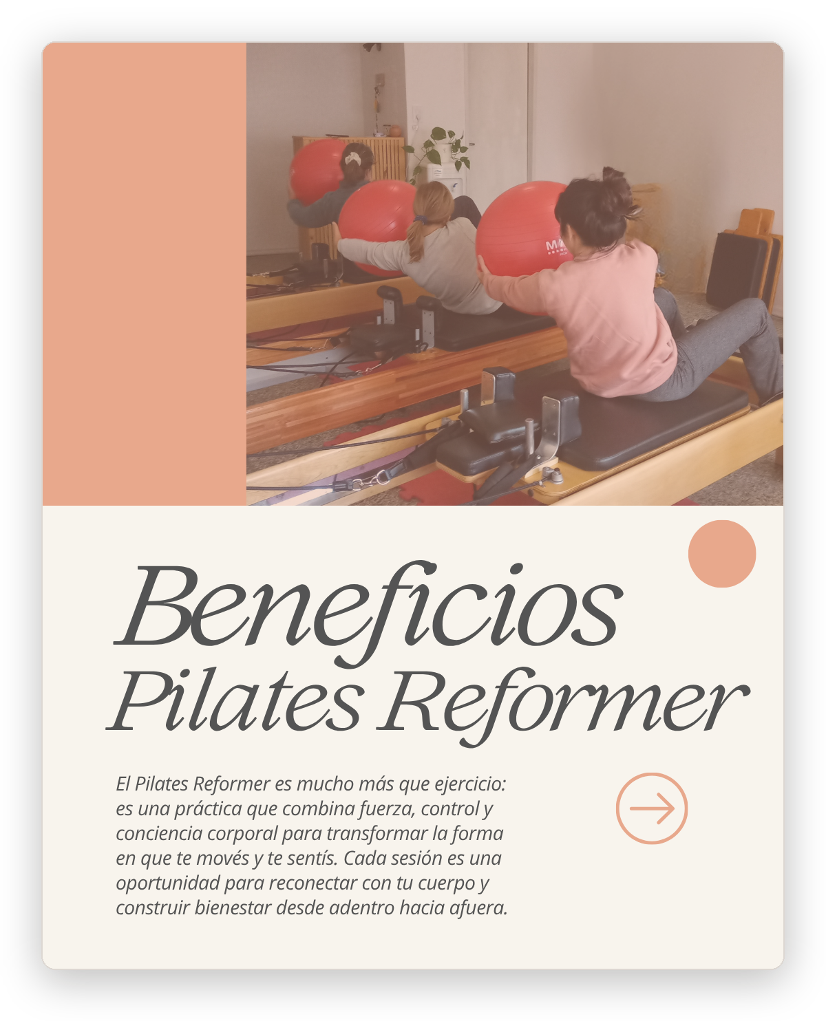 Pieza de beneficios del Pilates Reformer